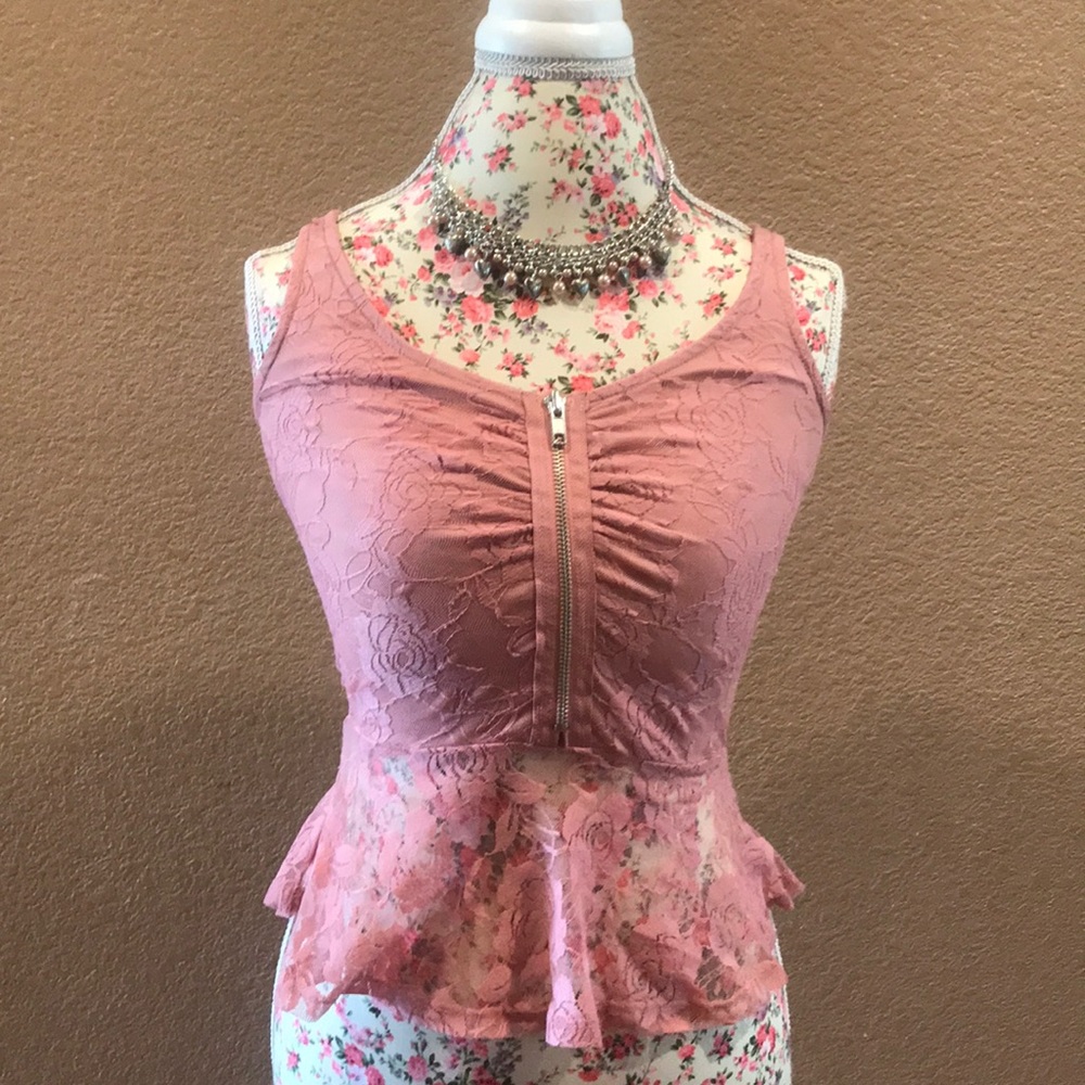 Cute Charlotte Russe lace tank
